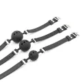 Atmungsaktiver Silikon-Knebel, Verstellbar, 4 cm, Grösse S, Schwarz von Latetobed BDSM Line