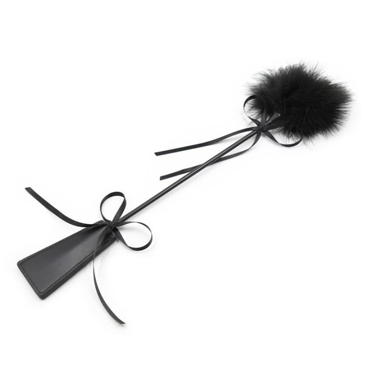 Feder-Kitzler und Paddel, 49 cm, Schwarz von Latetobed BDSM Line | Fesselliebe.de