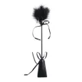 Feder-Kitzler und Paddel, 49 cm, Schwarz von Latetobed BDSM Line