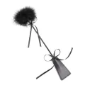 Feder-Kitzler und Paddel, 49 cm, Schwarz von Latetobed BDSM Line