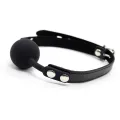 Silikon-Ballknebel 4 cm Verstellbar Schwarz von Latetobed BDSM Line