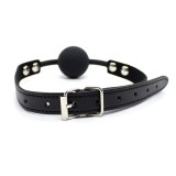 Silikon-Ballknebel 4 cm Verstellbar Schwarz von Latetobed BDSM Line | Fesselliebe.de