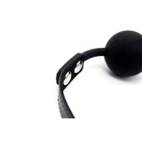 Silikon-Ballknebel 4 cm Verstellbar Schwarz von Latetobed BDSM Line | Fesselliebe.de
