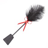 Federkitzler und Paddel, 36 cm, Rot/Schwarz von Latetobed BDSM Line | Fesselliebe.de