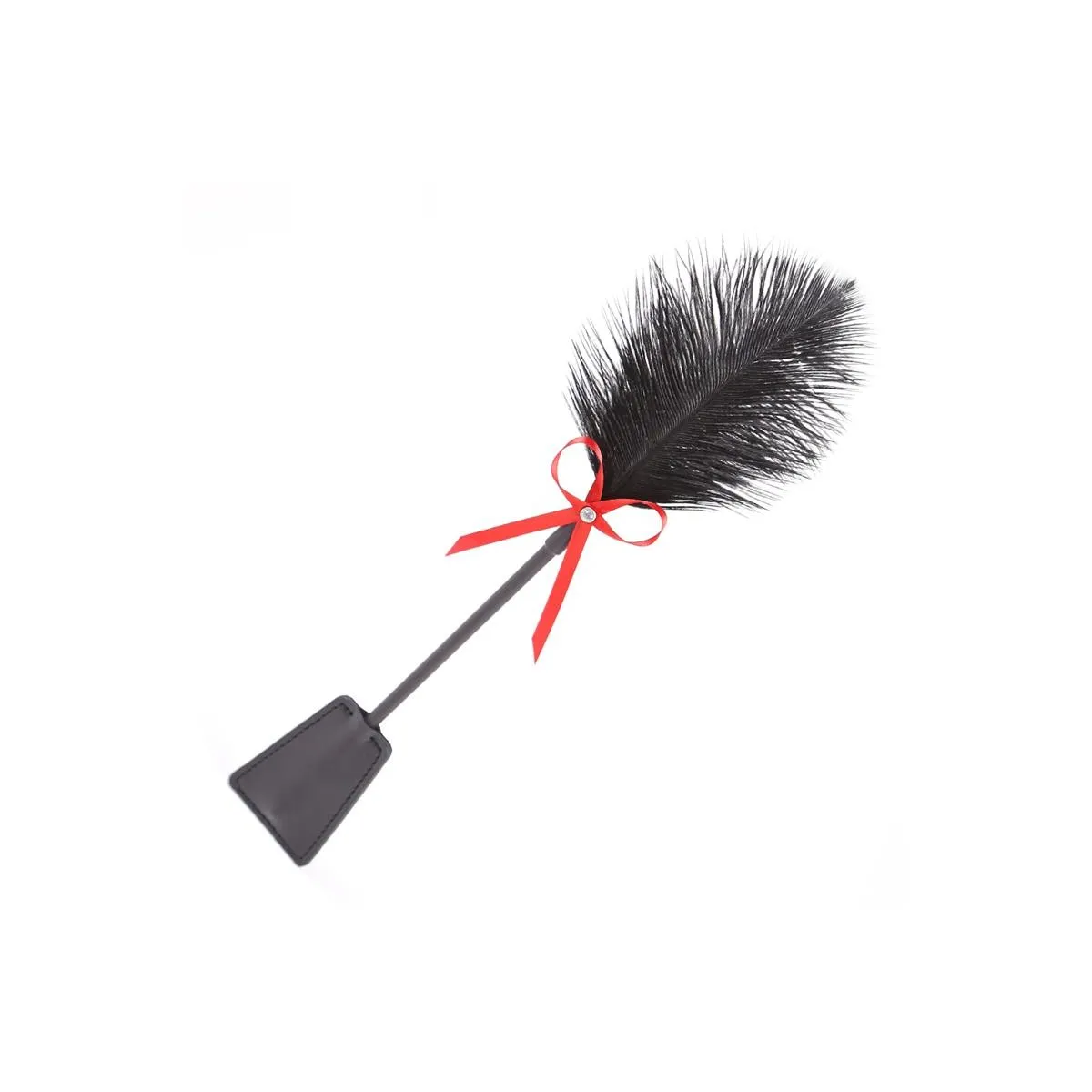 Federkitzler und Paddel, 36 cm, Rot/Schwarz von Latetobed BDSM Line | Fesselliebe.de