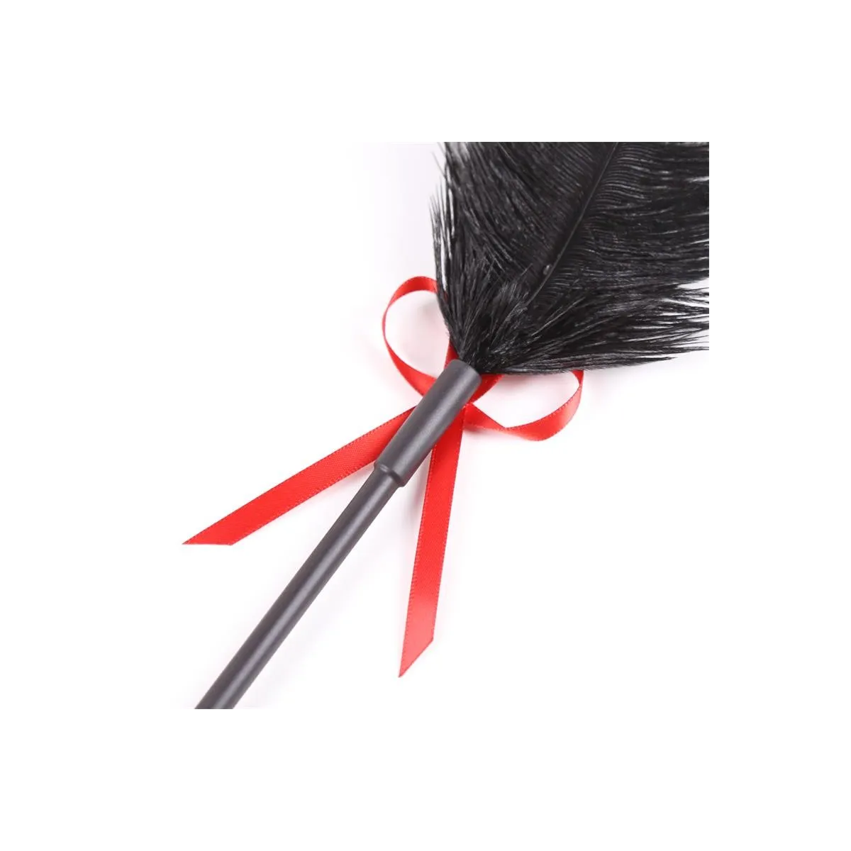 Federkitzler und Paddel, 36 cm, Rot/Schwarz von Latetobed BDSM Line | Fesselliebe.de