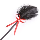 Federkitzler und Paddel, 36 cm, Rot/Schwarz von Latetobed BDSM Line | Fesselliebe.de