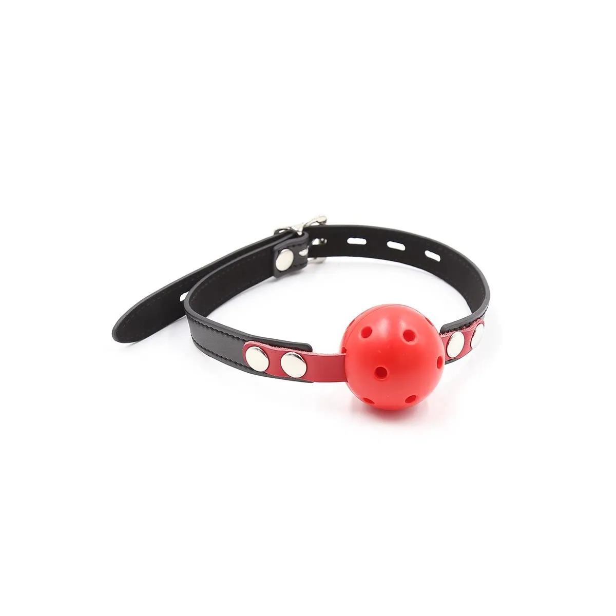 Atmungsaktiver Knebel, Schwarz/Rot von Latetobed BDSM Line | Fesselliebe.de