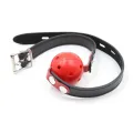 Atmungsaktiver Knebel, Schwarz/Rot von Latetobed BDSM Line