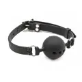 Atmungsaktiver Silikon-Knebelball 5 cm Grösse L Schwarz von Latetobed BDSM Line