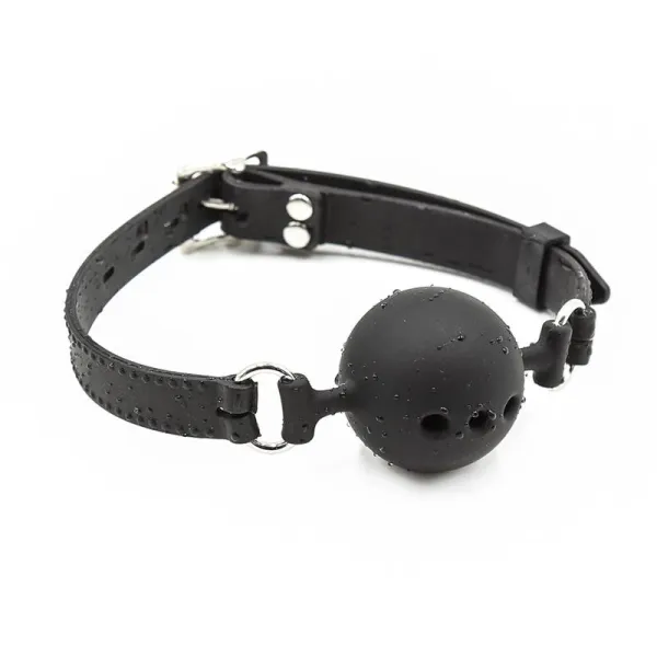 Atmungsaktiver Silikon-Knebelball 5 cm Grösse L Schwarz von Latetobed BDSM Line | Fesselliebe.de