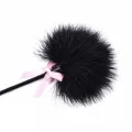Feder-Kitzler und Paddel 2 In 1 29 cm Schwarz von Latetobed BDSM Line