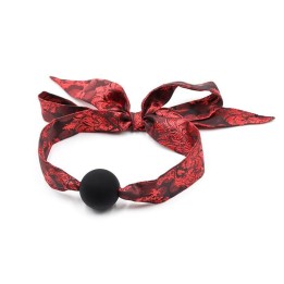 Silikon-Ballknebel Rot/Schwarz von Latetobed BDSM Line | Fesselliebe.de