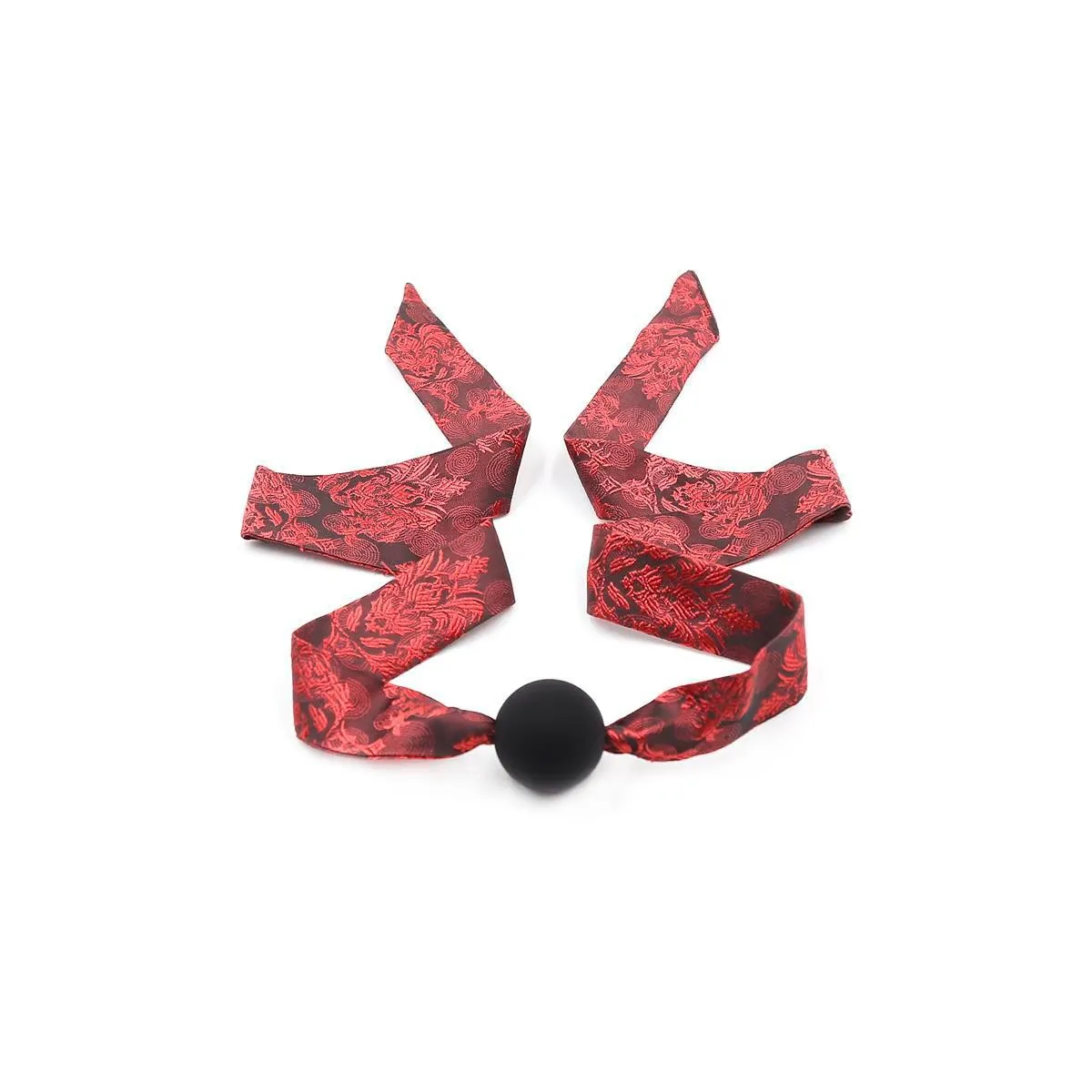 Silikon-Ballknebel Rot/Schwarz von Latetobed BDSM Line | Fesselliebe.de