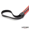 Lange Peitsche, Schwarz und Rot, 210 cm von Latetobed BDSM Line