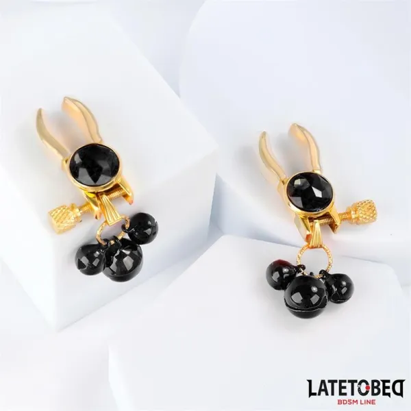Nippelklemmen mit Glocke von Latetobed BDSM Line | Fesselliebe.de