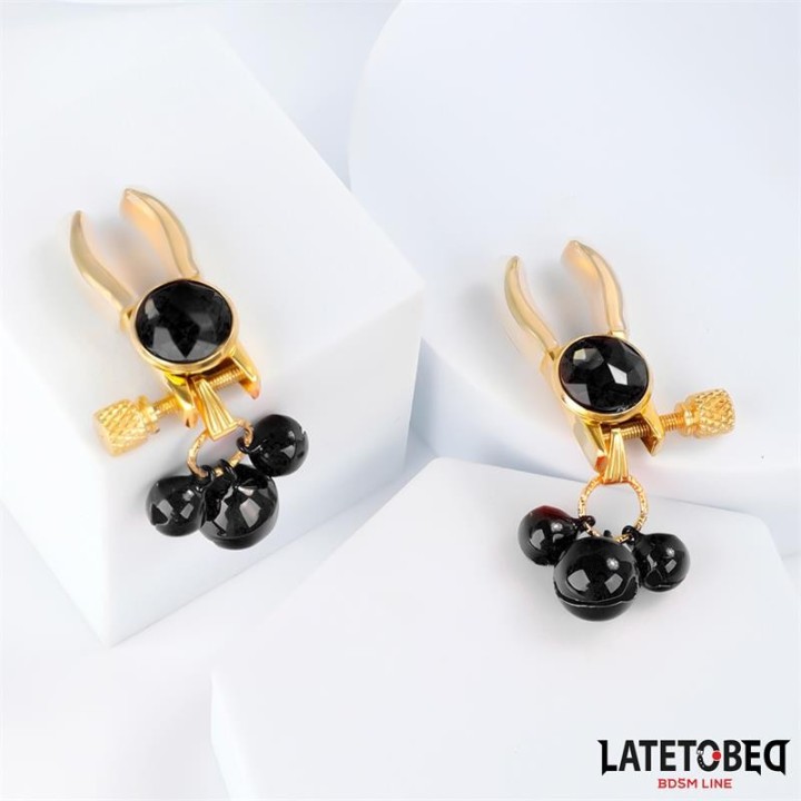 Nippelklemmen mit Glocke von Latetobed BDSM Line | Fesselliebe.de