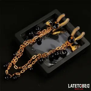 Nippelklemmen mit Kette und Glocken von Latetobed BDSM Line