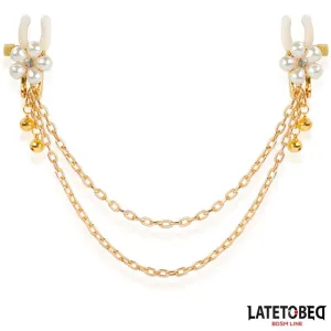 Rearl-Nippelklemmen mit Kette von Latetobed BDSM Line | Fesselliebe.de