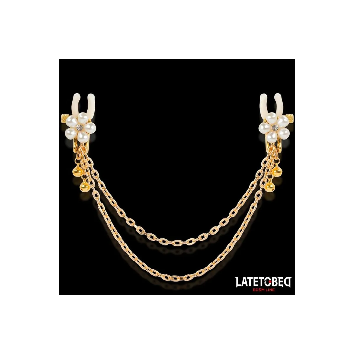 Rearl-Nippelklemmen mit Kette von Latetobed BDSM Line | Fesselliebe.de