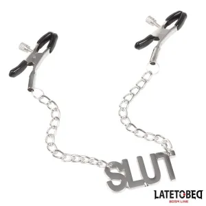 Nippelklemmen mit Slut von Latetobed BDSM Line | Fesselliebe.de