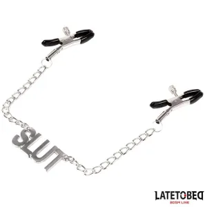 Nippelklemmen mit Slut von Latetobed BDSM Line