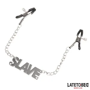 Nippelklemmen mit Slave von Latetobed BDSM Line