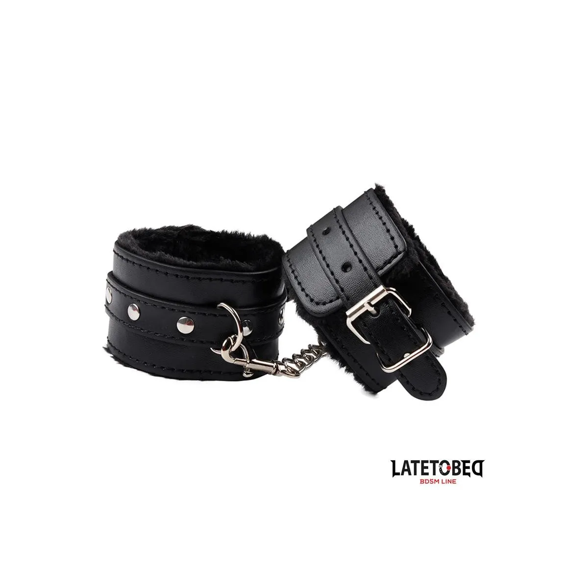 Fell-Fussfessel Schwarz von Latetobed BDSM Line | Fesselliebe.de