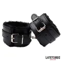 Fell-Fussfessel Schwarz von Latetobed BDSM Line