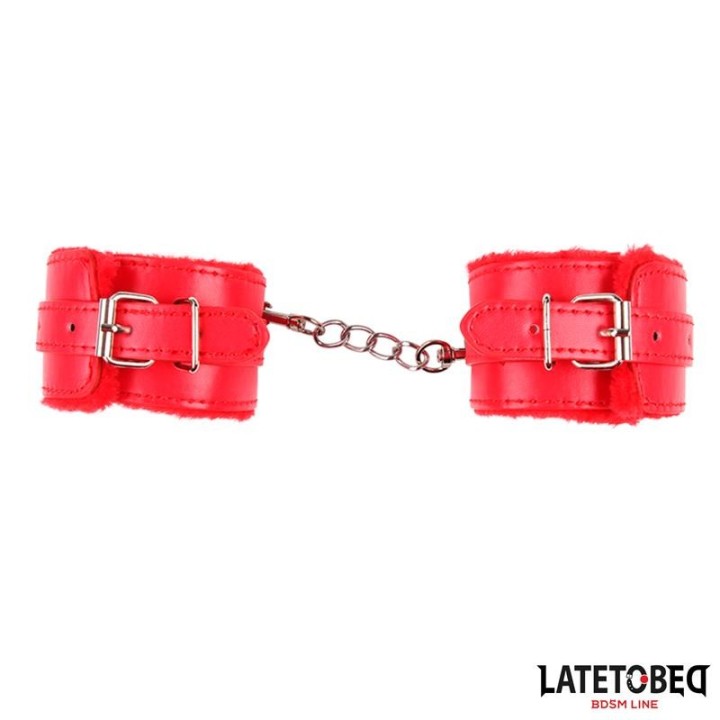 Fell-Fussfessel Rot von Latetobed BDSM Line | Fesselliebe.de