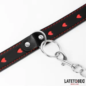 Halsband mit Leine 52 cm von Latetobed BDSM Line