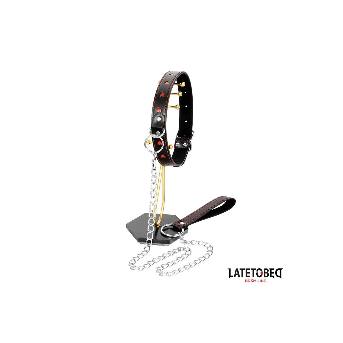Halsband mit Leine 52 cm von Latetobed BDSM Line | Fesselliebe.de