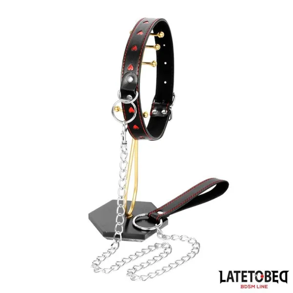Halsband mit Leine 52 cm von Latetobed BDSM Line | Fesselliebe.de