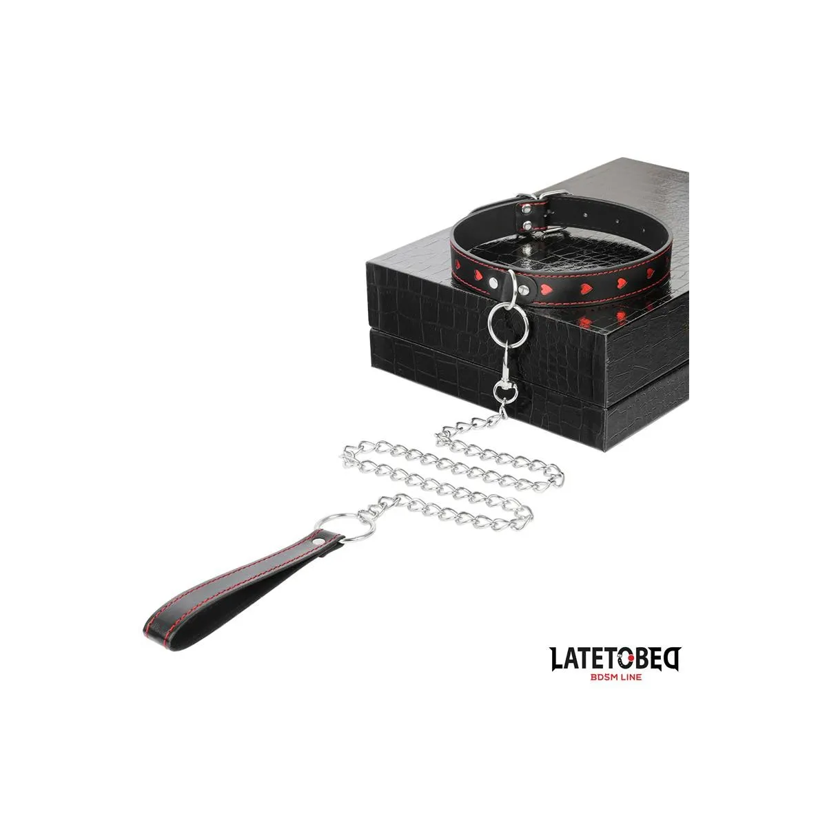 Halsband mit Leine 52 cm von Latetobed BDSM Line | Fesselliebe.de