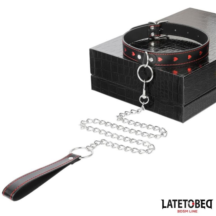 Halsband mit Leine 52 cm von Latetobed BDSM Line | Fesselliebe.de