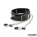 Halsband mit Nippelklemmen von Latetobed BDSM Line