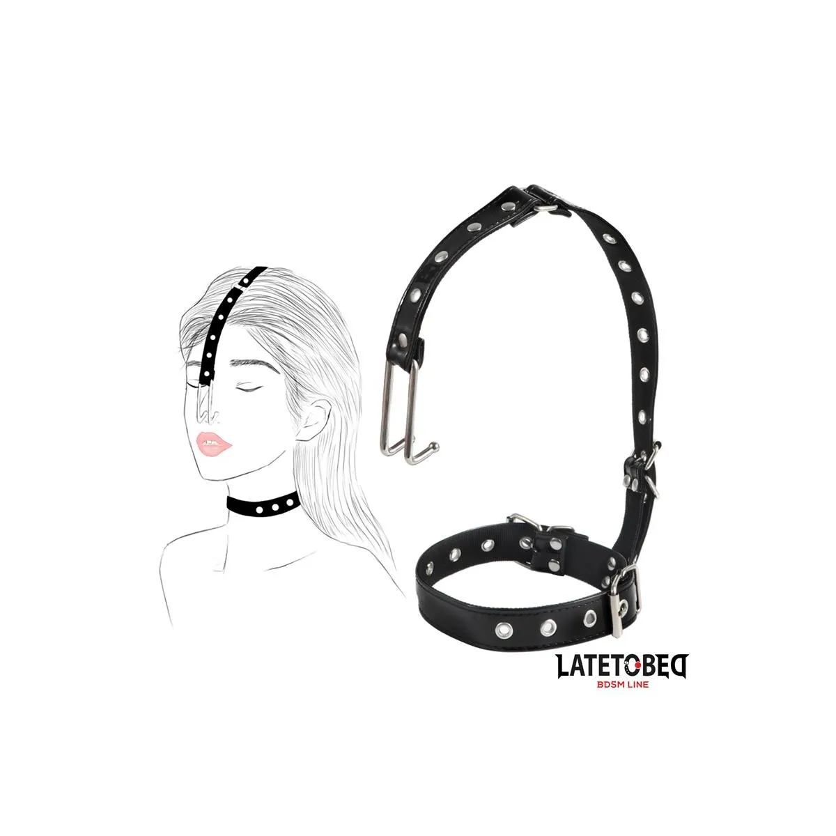Halsband mit Nasenhaken von Latetobed BDSM Line | Fesselliebe.de