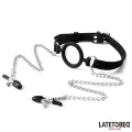 Mundknebel mit Nippelklemmen von Latetobed BDSM Line