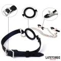 Mundknebel mit Nippelklemmen von Latetobed BDSM Line