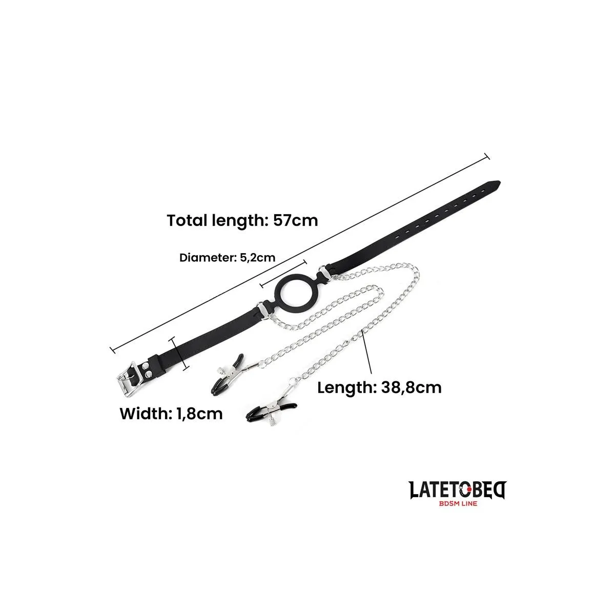 Mundknebel mit Nippelklemmen von Latetobed BDSM Line | Fesselliebe.de