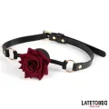 Goldfarbene Metall-Rosenknebelkugel von Latetobed BDSM Line