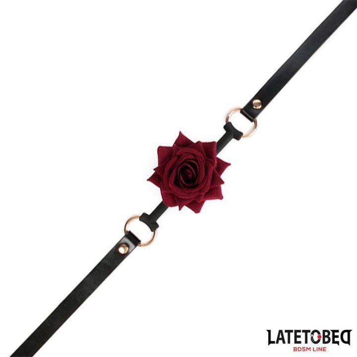 Goldfarbene Metall-Rosenknebelkugel von Latetobed BDSM Line | Fesselliebe.de
