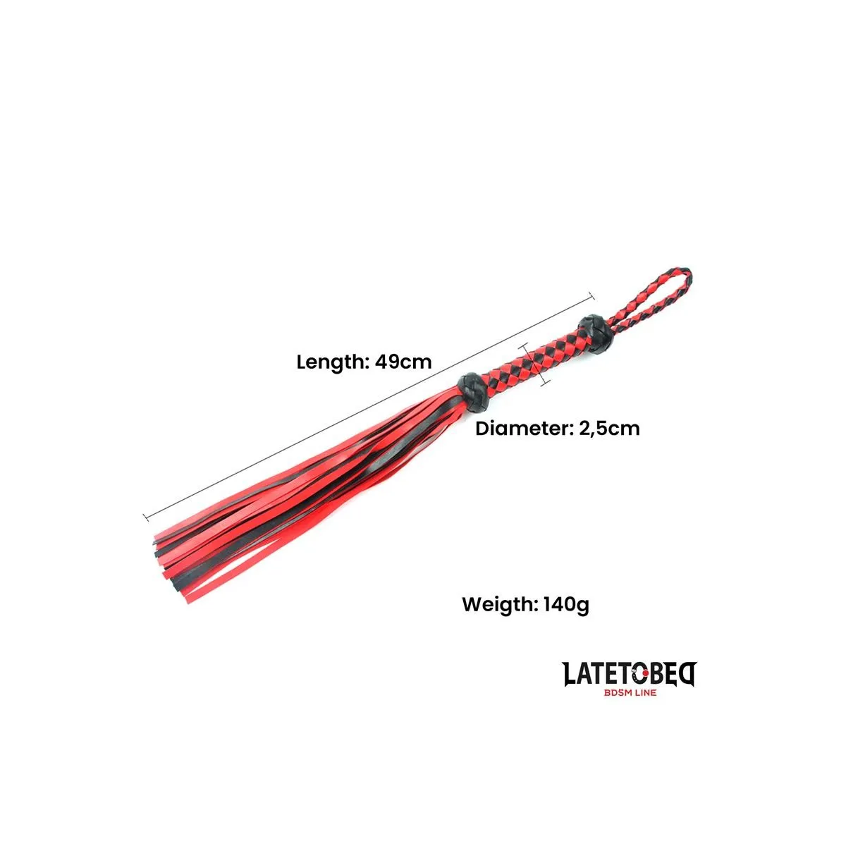 Geflochtener Flogger 49 cm von Latetobed BDSM Line | Fesselliebe.de