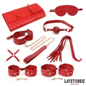 7-Teiliges Bondage-Set mit Tragetasche Rot von Latetobed BDSM Line | Fesselliebe.de