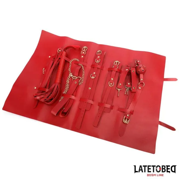 7-Teiliges Bondage-Set mit Tragetasche Rot von Latetobed BDSM Line | Fesselliebe.de