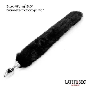 Analplug mit Schwanz Schwarz 40 cm von Latetobed BDSM Line