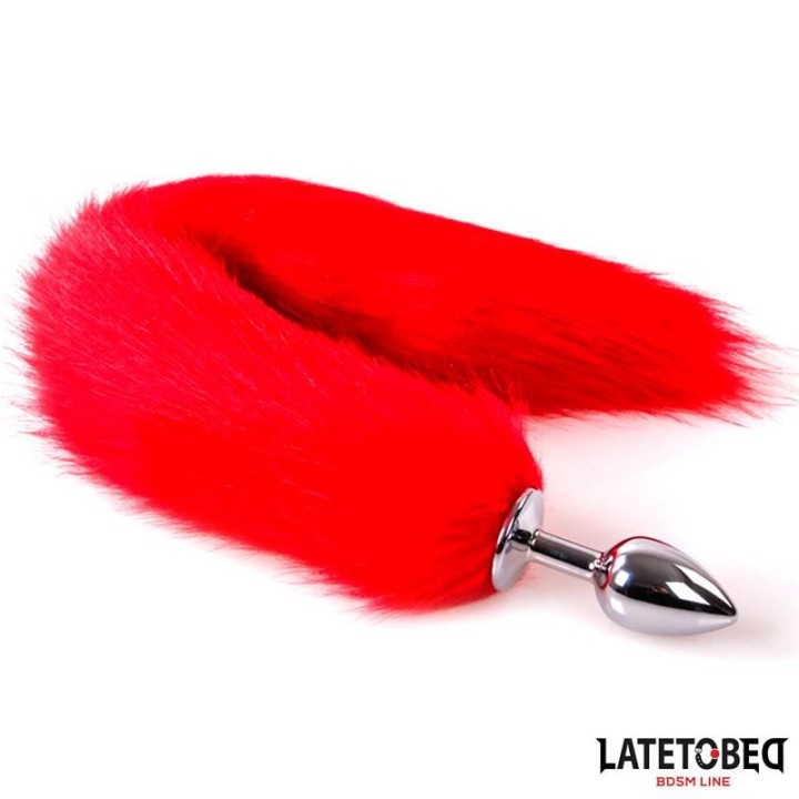 Analplug mit Schwanz Rot 40 cm von Latetobed BDSM Line | Fesselliebe.de