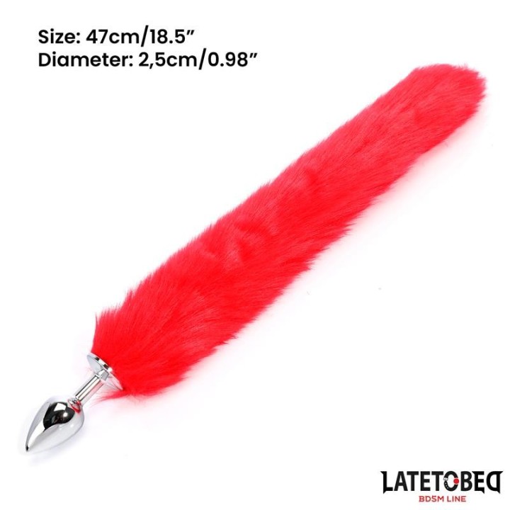 Analplug mit Schwanz Rot 40 cm von Latetobed BDSM Line | Fesselliebe.de