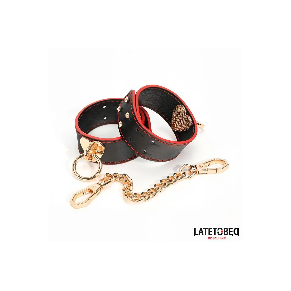Handfesseln mit Goldener Kette von Latetobed BDSM Line | Fesselliebe.de