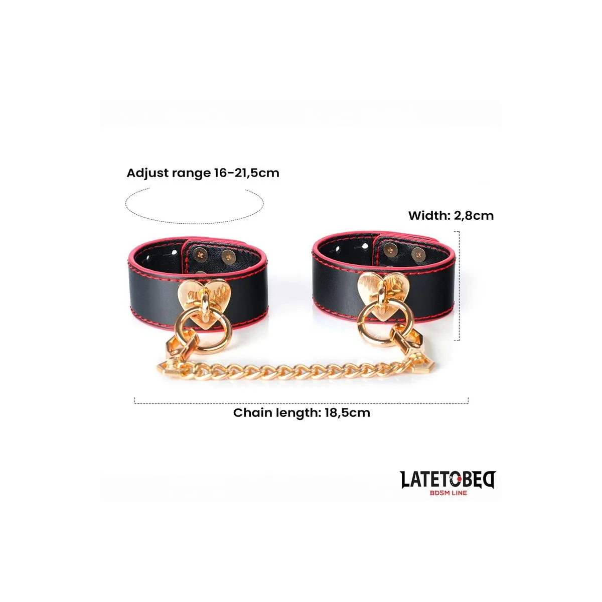 Handfesseln mit Goldener Kette von Latetobed BDSM Line | Fesselliebe.de